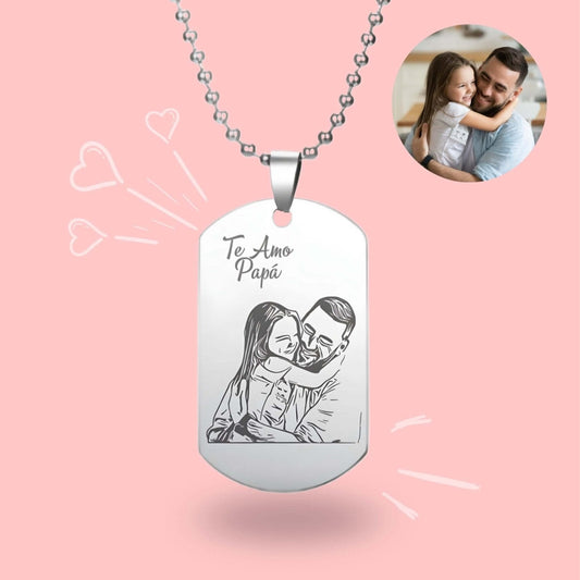 Rectangular medal with a drawn photo - Jannan Memories